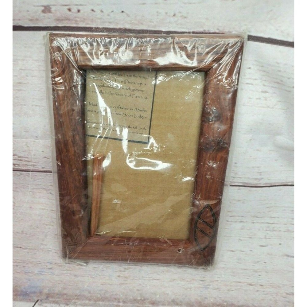 Tanzania Mninga Wood Sopa Lodges Handcrafted Picture Frame